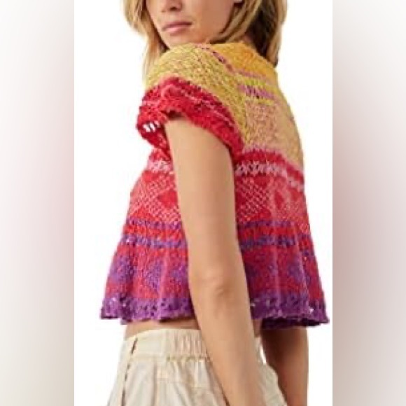 Free People Lily Sweater in paradise tropical red - Picture 10 of 10